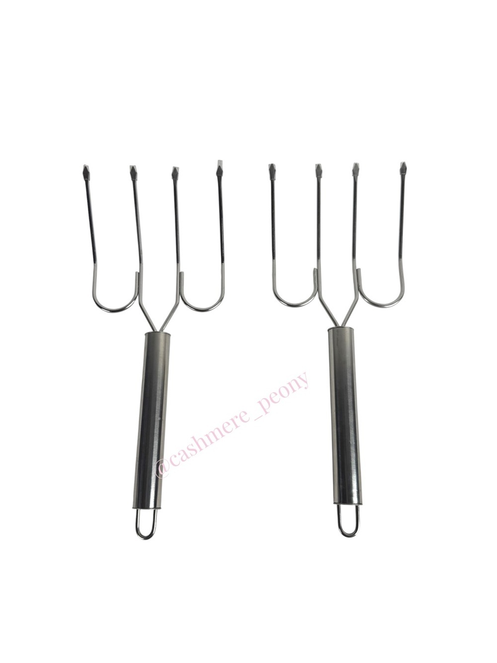 Norpro Stainless Steel Set of Turkey Roast Ham BBQ Cooking Wide Prongs Lifters
